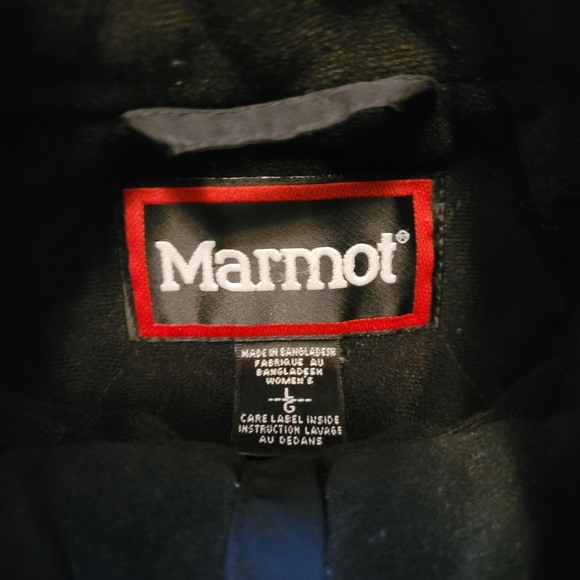 Women's Y2k Marmot Insulated Full Zip jacket Size Large black Grey - Picture 10 of 13